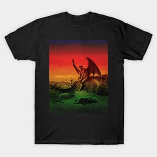 Gustave Dore´s "Satan fiding serpent" (colorized) T-Shirt